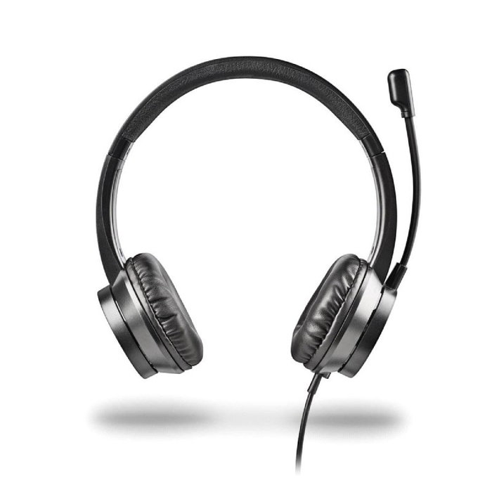 NGS MSX 11 Pro Auriculares Supraurales con Micrófono y Doble Jack, Negro
